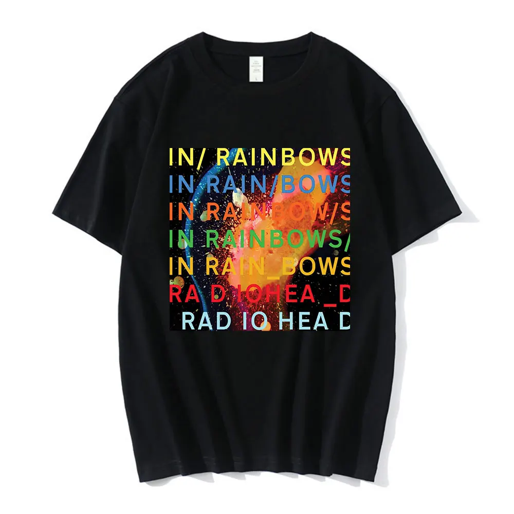 Rock Band Radiohead T-Shirt In Rainbows Graphic Music Album Magliette Da Uomo Hip Hop Gothic Streetwear Magliette Oversize In Cotone
