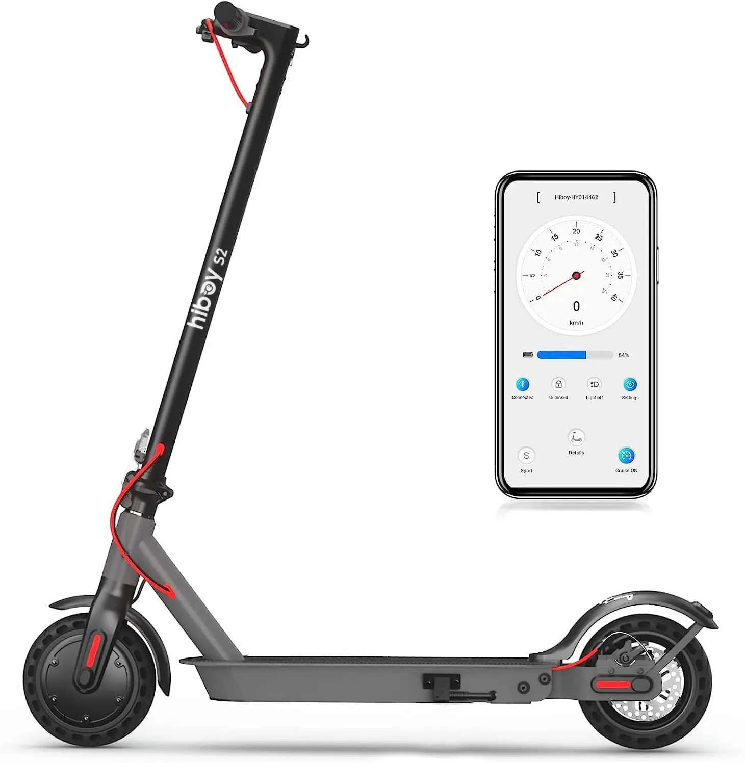 

Hiboy S2/S2R Plus Electric Scooter, 8.5"/9" Tires, Up to 17/22 Miles Range, 350W Motor & 19 MPH Portable Folding Commuting