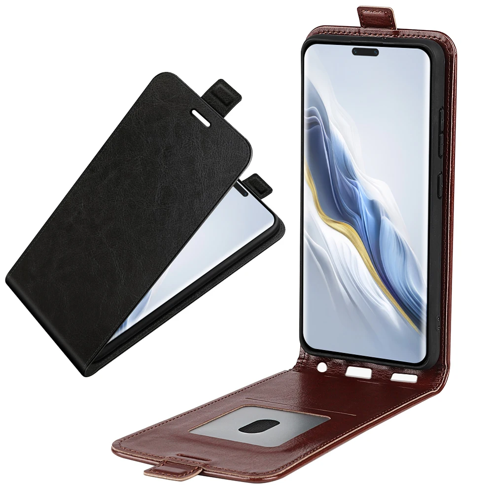 

For Honor Magic 6 Pro Case Flip Leather Cases Soft Cover Vertical Wallet Leather Credit Card Slot For Honor Magic 6