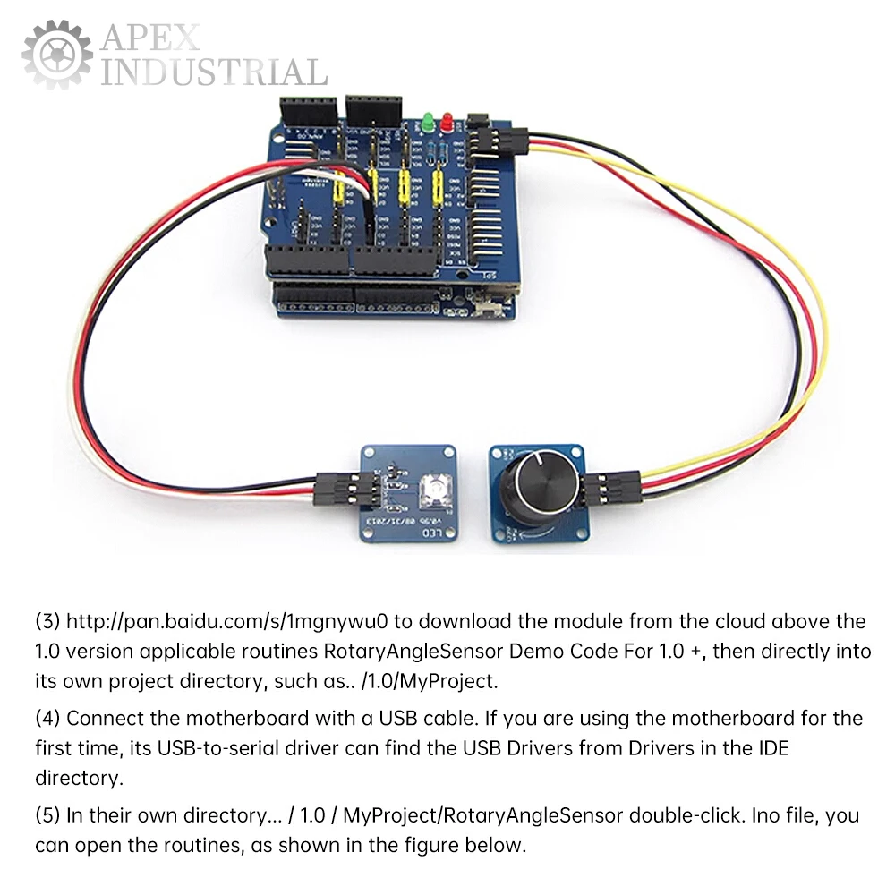DC 3-5.5V Rotation Angle Sensor Module Knob Switch Adjustable Volume ...