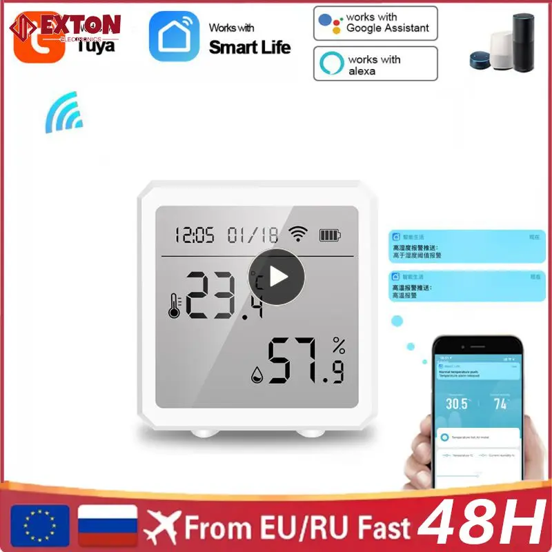 

Tuya Smart WIFI Temperature And Humidity Sensor Indoor Hygrometer Thermometer With LCD Display Support Alexa Assistant