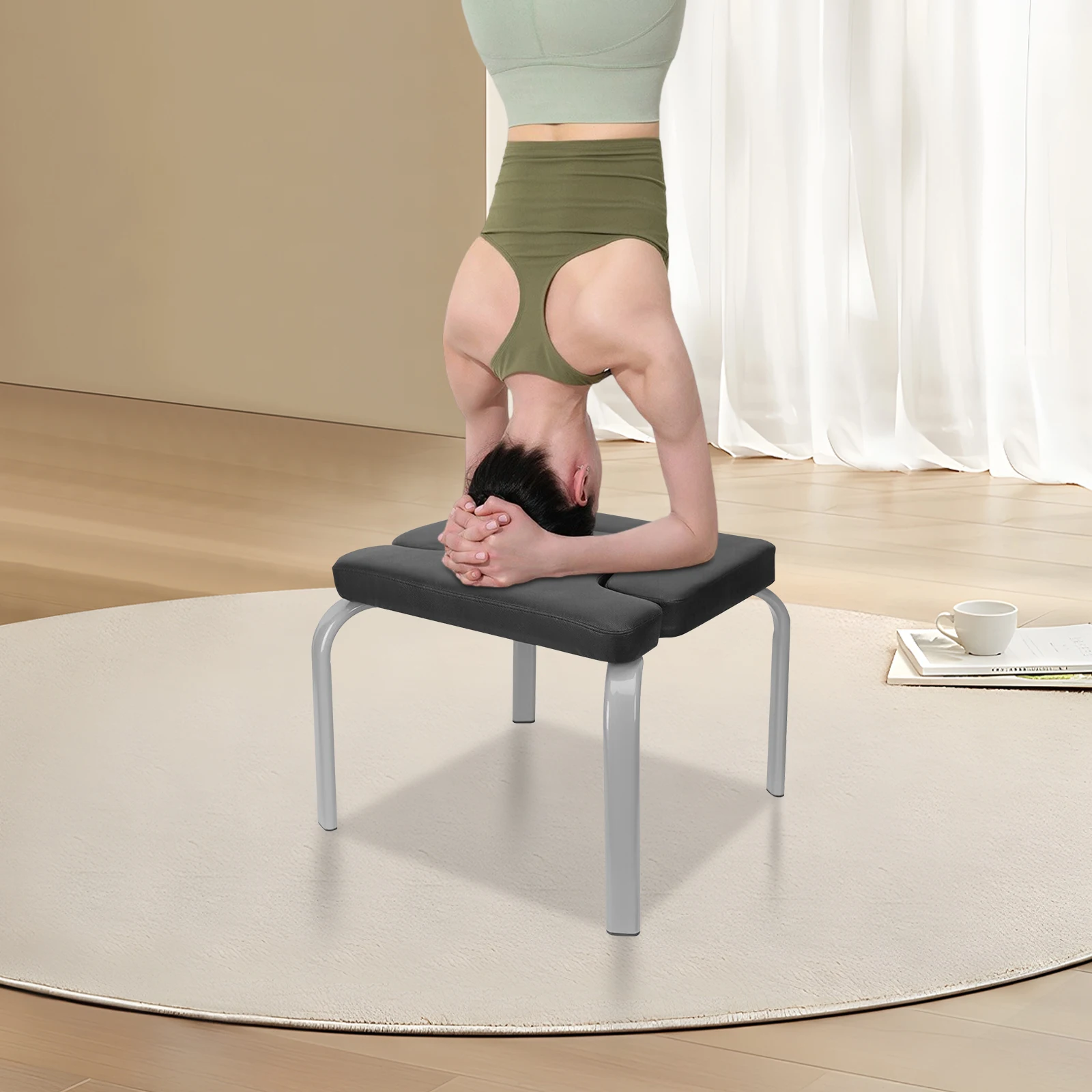 Feet Up Trainer Yoga Inversion Chair Foldable For Gym Upside Down