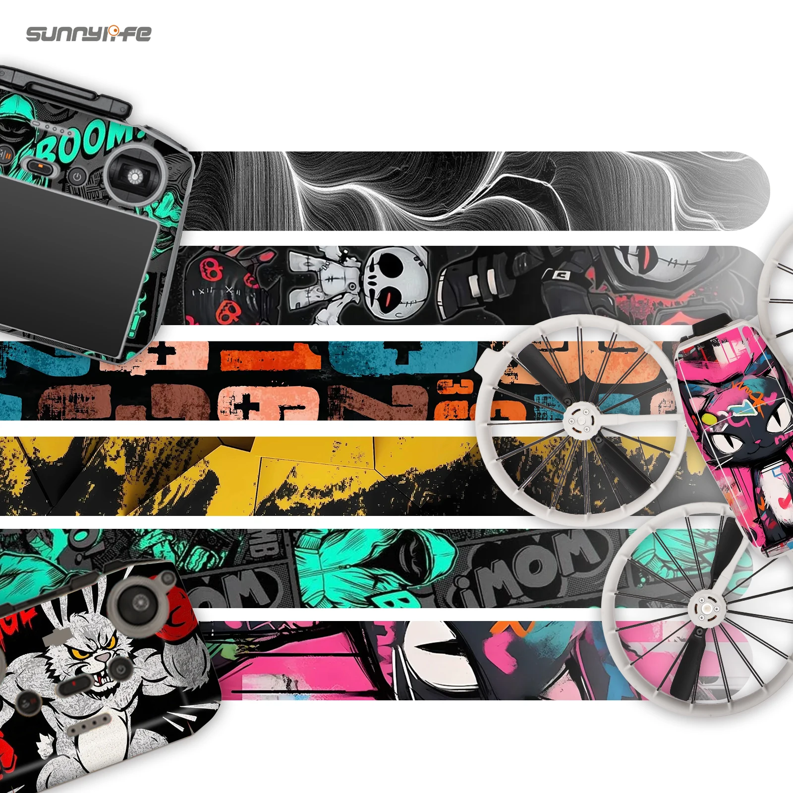 Body Stickers For DJI Flip Waterproof Anti-srach Portective Flims Decorative DIY Stickers For DJI Flip Drone Accessories