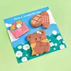 4 Pieces Cartoon Adhesive Cute Kawaii Notes Notepad Memo Pad Office School Supplies Stationery Sticker 5