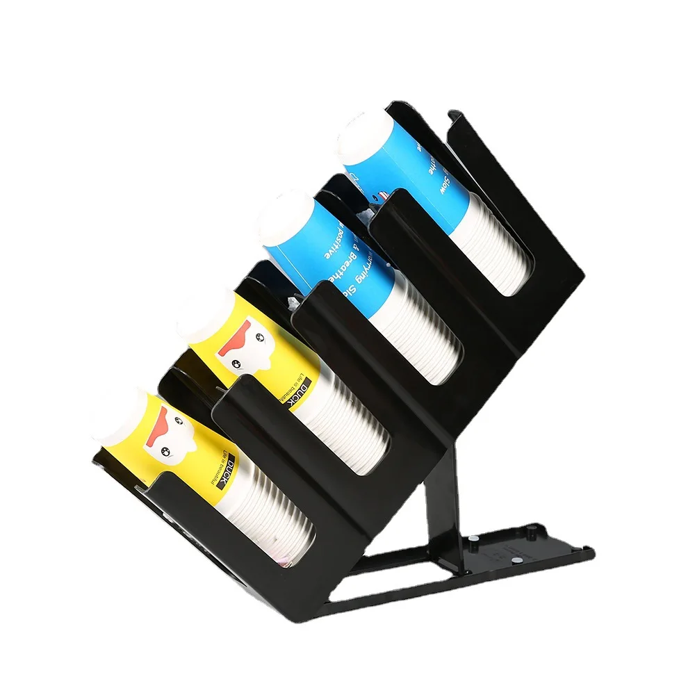 Paper Cup Holder Disposable Coffee Cup Dispenser for Countertop Coffee Station Bar Restaurant Fodable Milk Tea Shop Stand