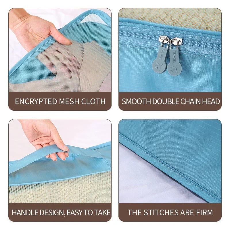 Large Capacity Travel Bag Suitcase Clothes Storage Organizer Mesh Bag Portable Luggage Organizers for Travel Clothing Storage