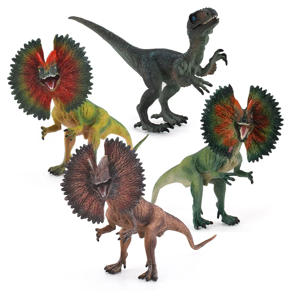 

Jurassic Period Animal Action Figure Velociraptor Double Ridged Dragon Model Figurine PVC Children Toys Gifts Desktop Decoration