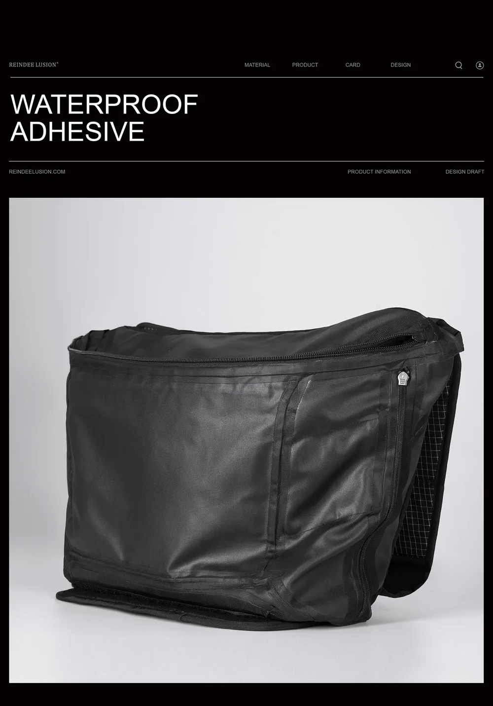Reindee Lusion 24ss Waterproof cd material shoulder bag set molle pad modul expansion accessories techwear