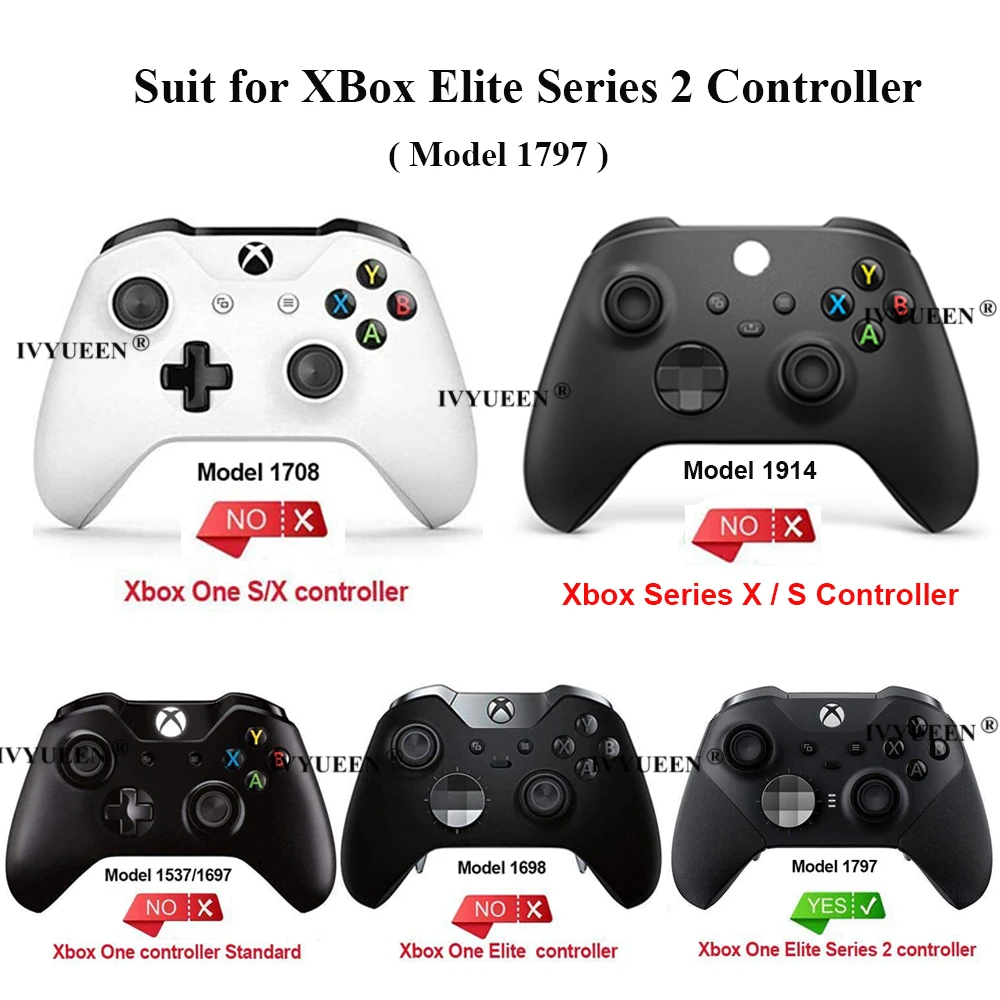XBox 무선 컨트롤러 엘리트 시리즈 2 자기 아날로그 썸스틱 그립 스왑 조이스틱 캡 금속 D 패드 버튼 패들