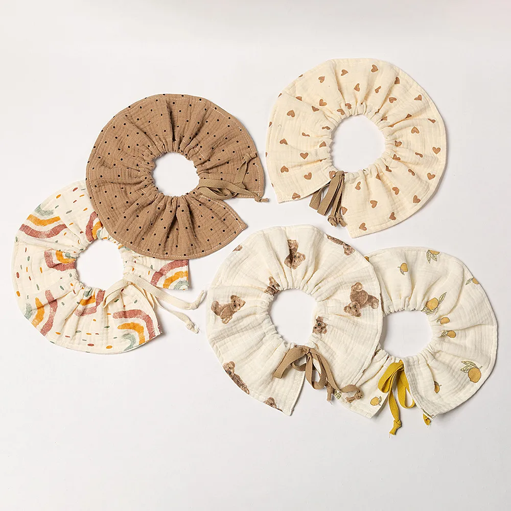 

4-layer Cotton Muslin Baby Bibs for Newborn Essentials Infant Babies Accessories Feeding Burp Cloth Soft Boys Girls Saliva Towel