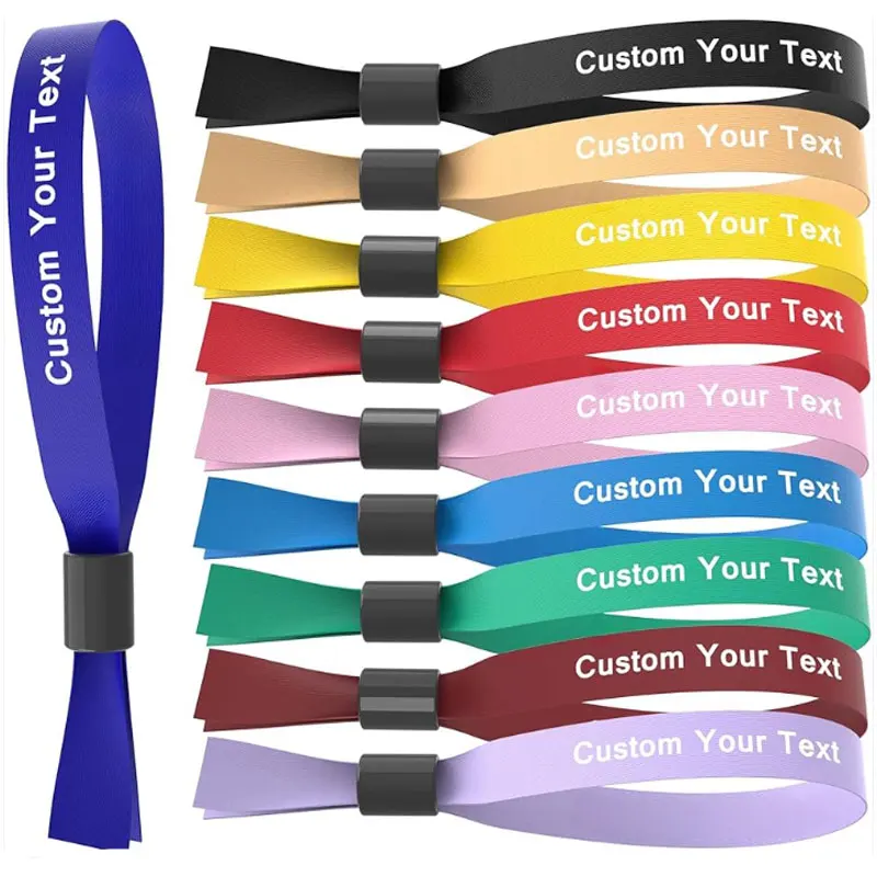 Custom Personalized Wrist Bands Party Bracelets Event Wristbands Personalized Colored Wrist Bands Wedding gifts guests