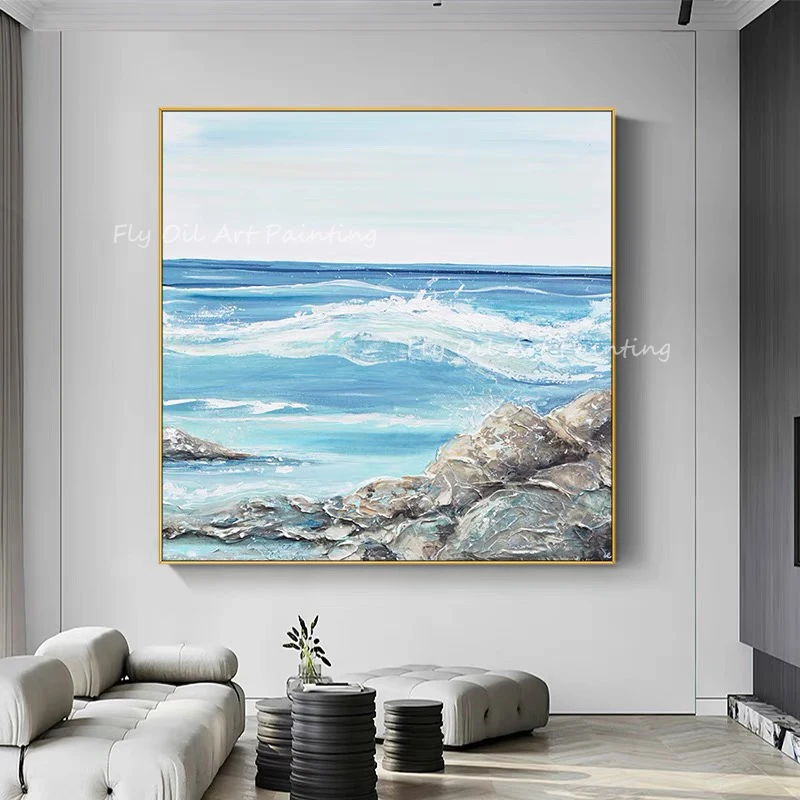 

Ocean Seascape Modern Abstract Hand Painted Oil Painting On Canvas Paintings Picture Wall Art Cuadros Home Room Decor