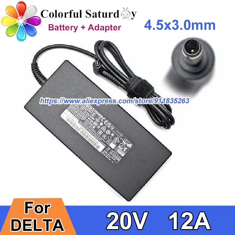 

Original ADP-240EB D 20V 12A 240W Power Adapter Charger for DELTA MSI 15 A5EFK SERIES Laptop A5EFK-001 A5EFK-033FR A5EFK-030JP
