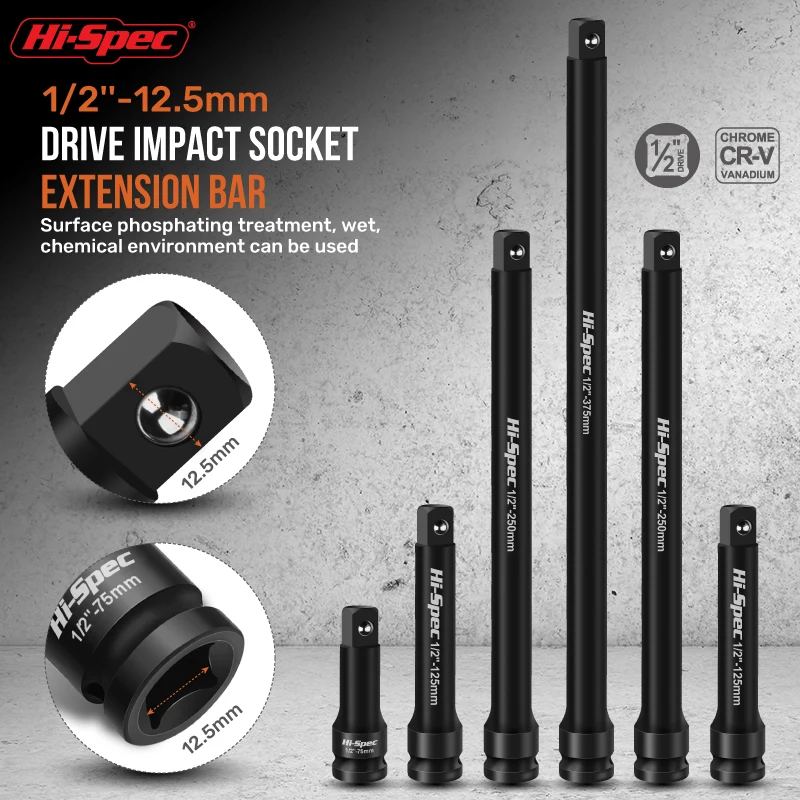 Impact Socket Extension Bar 1Pcs Impact Socket Extension Bar In Cr-V Steel With Lengths Of 3", 5", 10" 15" for Effective Auto Repair Tools