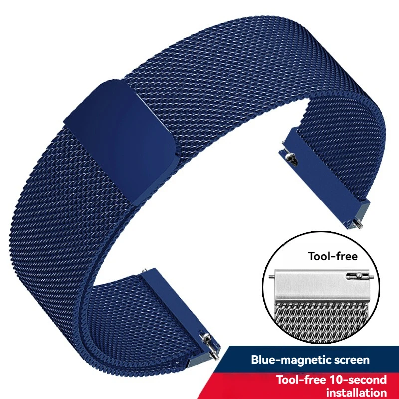 Magnetic Milanese Mesh Quick Release Stainless Steel Watchband Bracelet