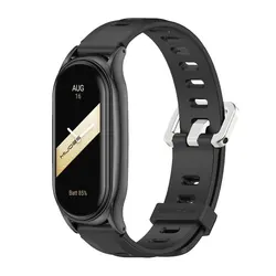 Silicone Strap for Mi Band - Versatile Wearable Wristband Accessory (Black)