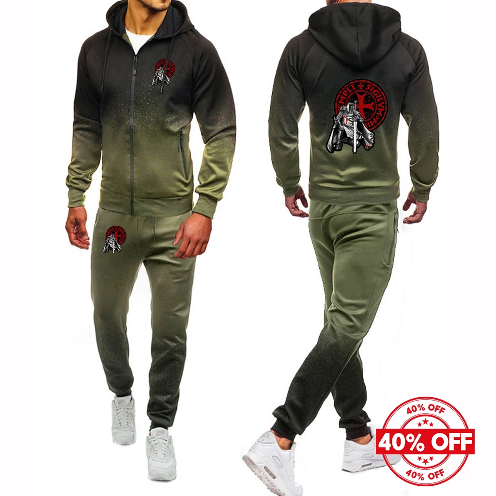 Mens Knights Templar Hoodies and Sweatpants Sets