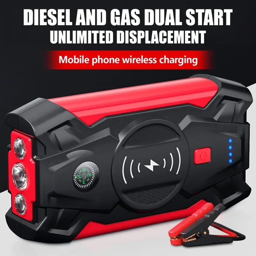 

12V Car Jump Starter Power Bank Portable Car Battery Booster ChargerStarting Device Auto Emergency Start-up Lighting