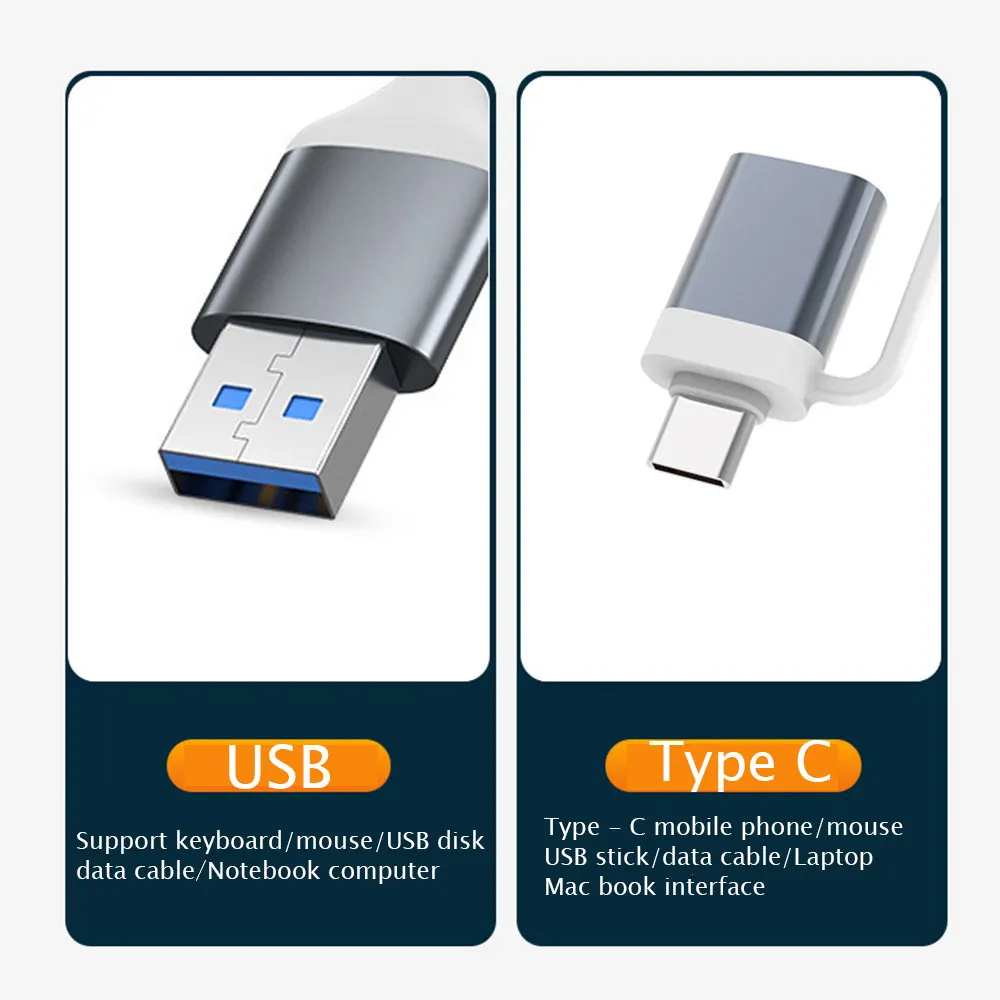Usb tipo c Hub Doca 3.0 Usb 3.0 2.0 Hub Portas Multi Divisor Adaptador Otg para pc Lenovo Huawei Xiaomi Macbook Liga de Alumínio - Imagem 3