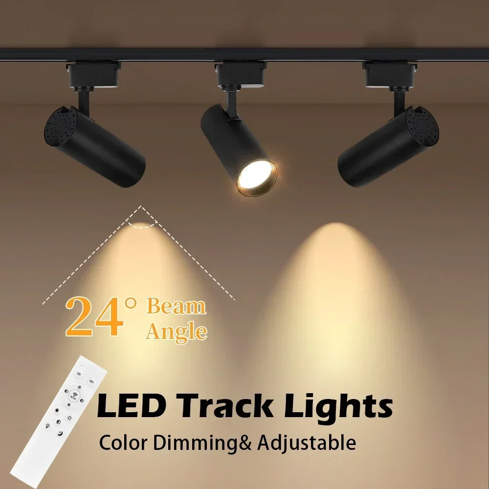 Dimmable Track Light Ceiling Rail Lighting Track Lamp Set 20W Spot Led For Bedroom Lighting Clothing Shop Home Led Rail lights 3