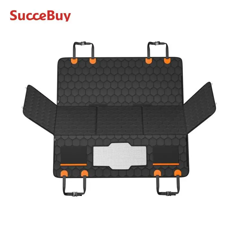 dog car seat cover back seat extender with mesh window and storage pocket supports 350lbs dog hammock