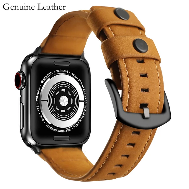 Leather Magnetic Strap Apple Watch Ultra  Loop Bracelet Apple Watch 44mm  Leather - Watchbands - Aliexpress