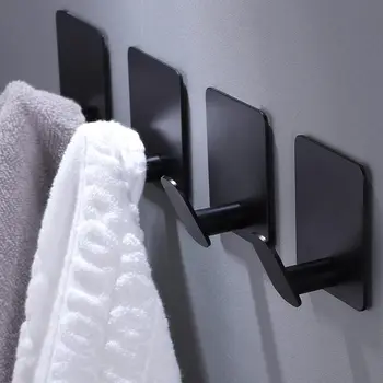 1 pz portasciugamani in acciaio inossidabile cucina bagno accappatoio ganci adesivo gancio da parete porta asciugamani bagno doccia cucina 1