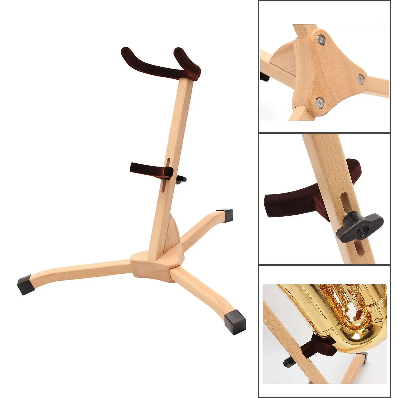 

Beech Wood Saxophone Bracket Professional Stable Durable for Replacement Accessories Repair Parts Fitments Beginner