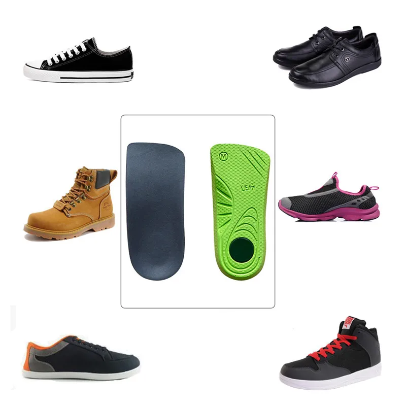 3/4 Orthopedic Insoles High Arch Supports Shoe Sole For Plantar Fasciitis,Flat Feet,Over-Pronation,Relief Heel Spur Pain