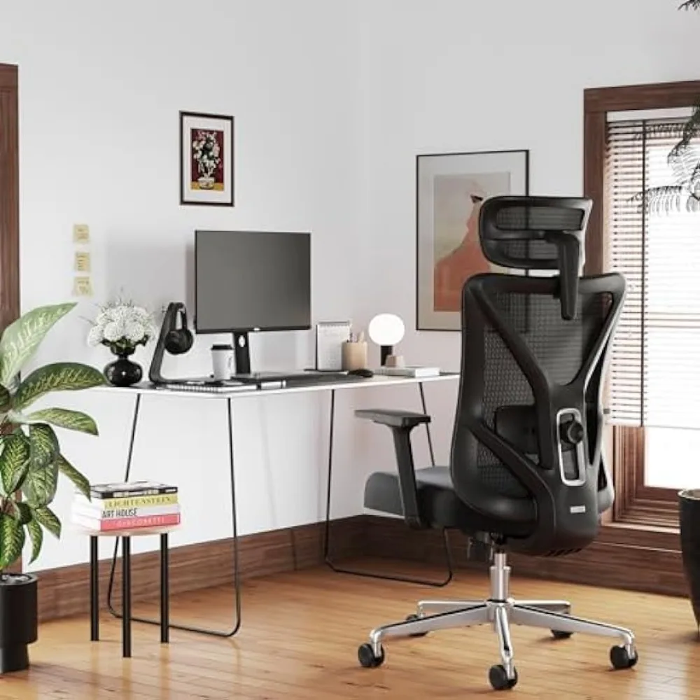 

Mesh Home Office Chair,Ergonomic Desk Chair with Headrest,Adjustable Lumbar Support,Tilt Function,Executive Task Chair