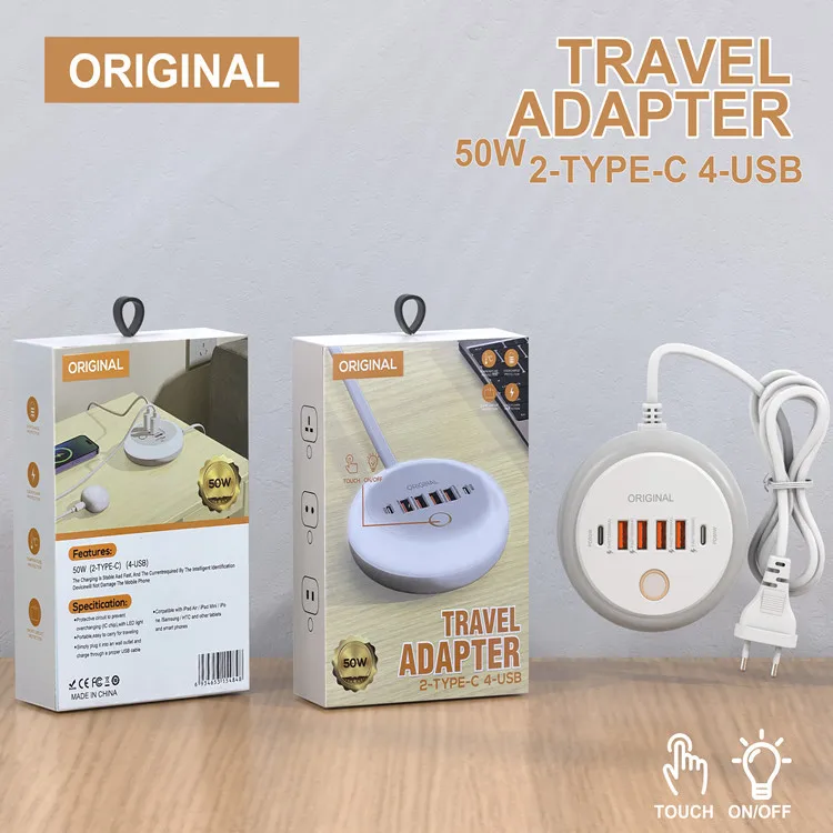 HOMEFISH Power Strip Multi Port USB C Socket Wall Charger