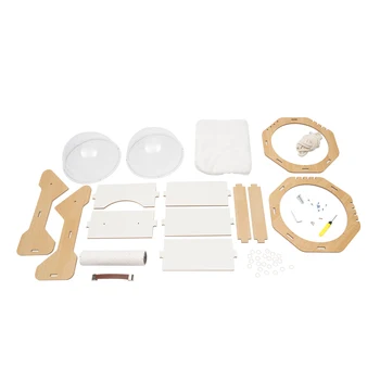 Cat Dog MDF Modern Pet Bed House Spaceship Space Capsule with Cushion Cat Bed with Acrylic Dome Wooden Cat Bed Capsule 6