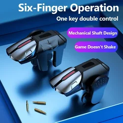 2pcs Physical Buttons Latency-Free Control for PUBG Game Mobile Joystick Trigger Game Controller for Iphone Android Smart Phone