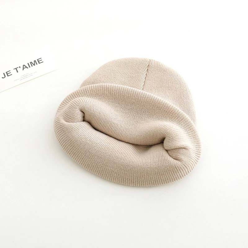 Kids Autumn Winter Knitted Hat Cartoon Dinosaur Embroidery Warm Beanie Children Boys Outdoor Warmer Pullover Cap 3-8Years