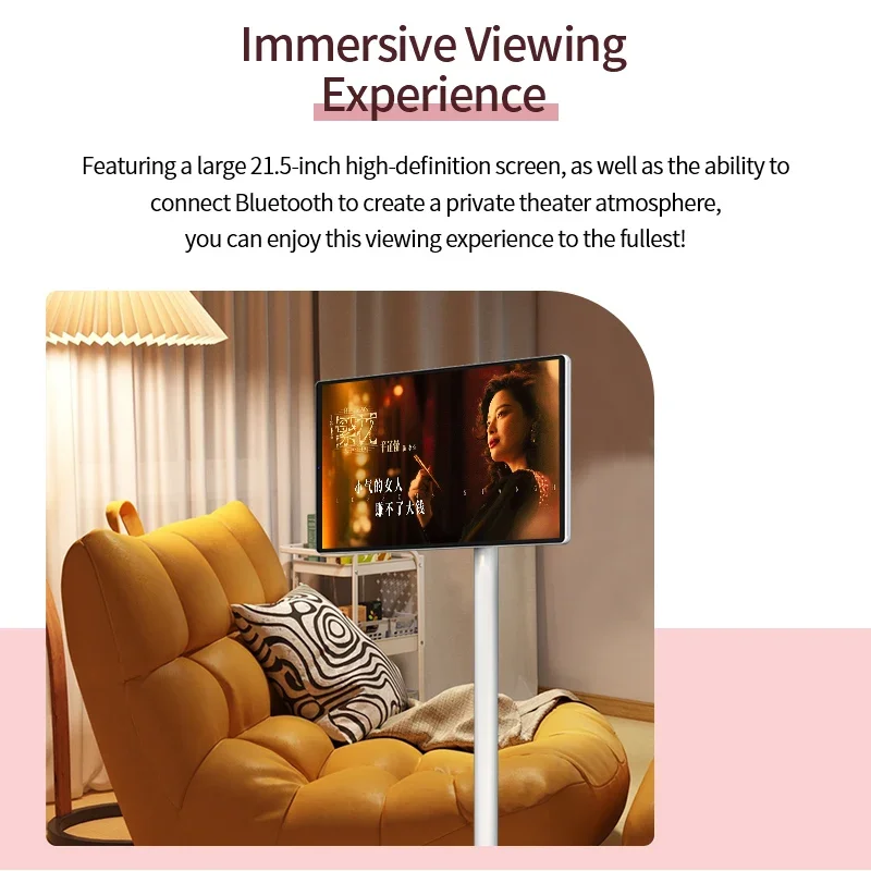 Large Size Smart Screen 64Gb 6000Mah Removable Lcd Display 21.5" Portable Tv Display Android 13 Tablet Pc Electronics Smart Tv