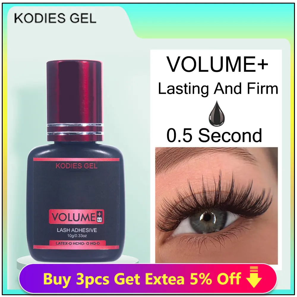 Kodies Gel 10g Eyelash Glue For Eyelashes 0.5s Fast Dry Sensitive Eyes