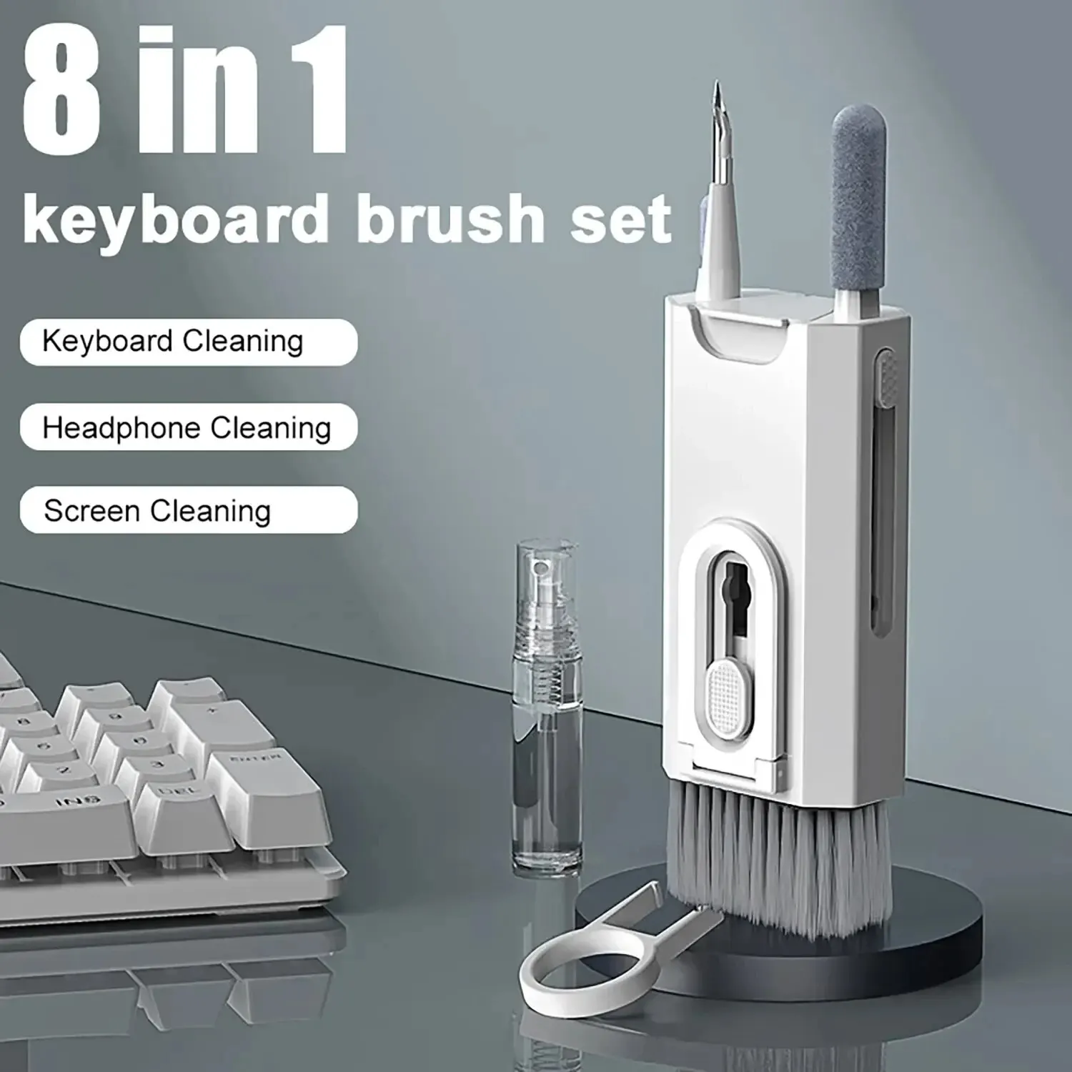 Cleaning Kit Screen Cleaner Set Screen Cleaning Set Earbud Cleaning Tool Cleaning Cloth Kit Microfiber Cleaning Cloth Cleaning Brush Keyboard Cleaning Tools Computer Cleaning Brush 8 in 1 Computer Cleaning Kit Camera Tablet Microfiber Screen Cleaner Tools