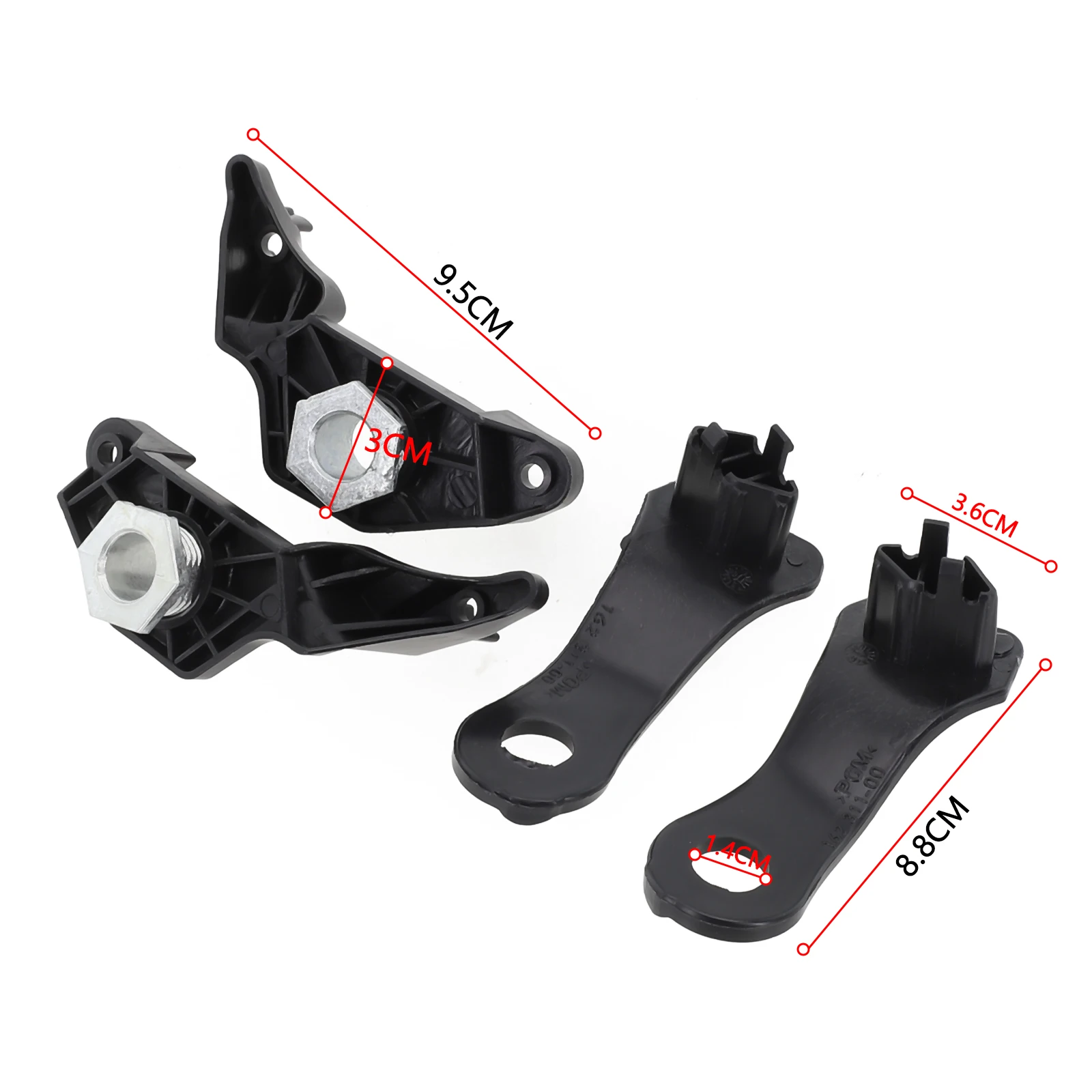 

4 PCS/Set Headlight Brackets Headlight Repair Plastic & Metal Right+Left Brackets 4X 63126941478(Left) 4 PCS/set