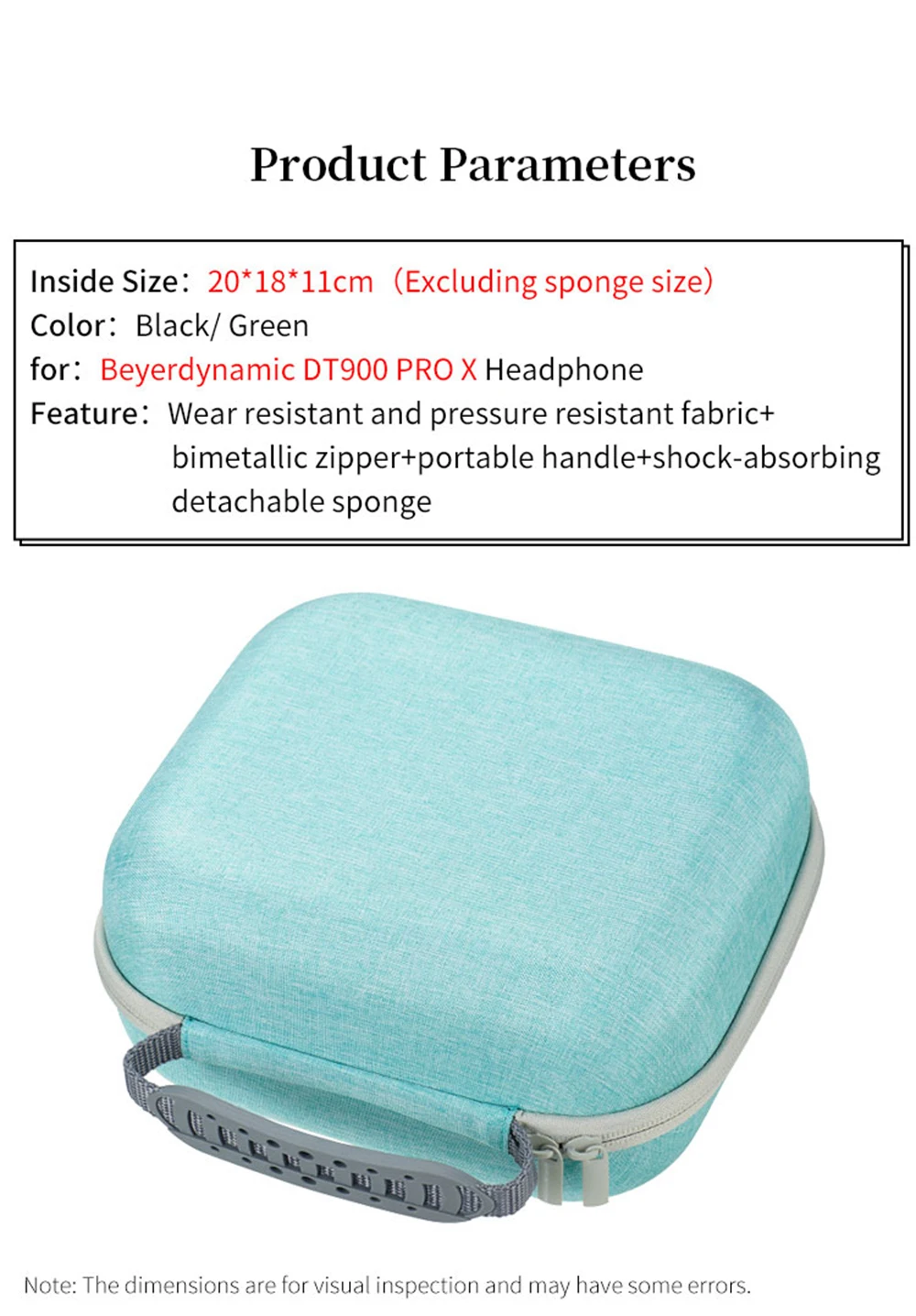 Hard EVA Storage Bag for Beyerdynamic DT900 PRO X Headphone Box Headset Travel Carrying Case