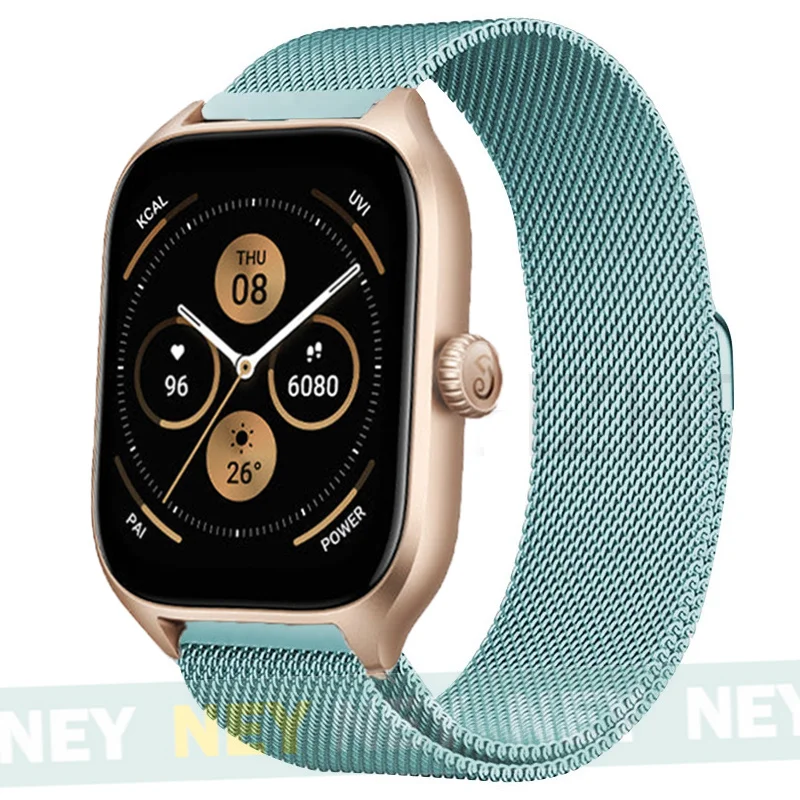 Milanese Loop Metal Bracelet for Smartwatches - Adjustable 20mm/22mm Strap