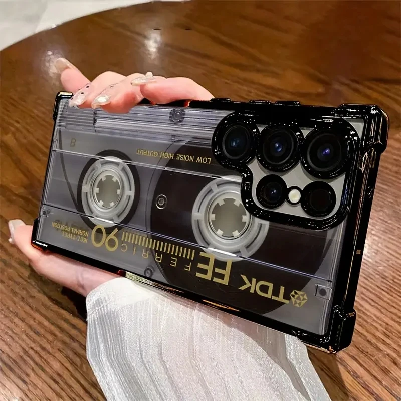 Retro Cassette Pattern Soft Phone Case Cover