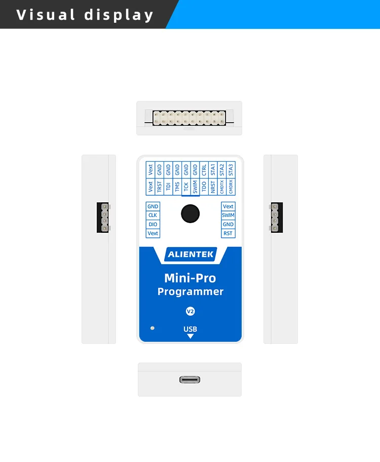 MiNI-Pro Offline Downloader V2 Programmer Downloader STM32 STM8 MM32 Universal B
