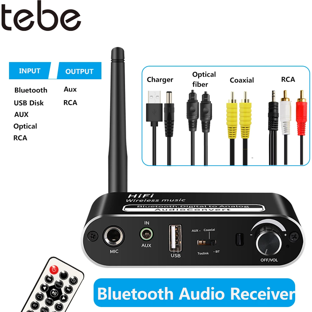 Audio Digital Analog 5.1 Bluetooth | Bluetooth Audio Receiver Control - Bluetooth  5.1 - Aliexpress