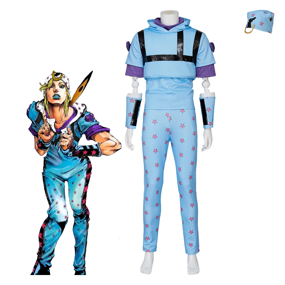 

JoJo's Bizarre Adventure Jonathan Joestar Cosplay Costume Joe Kid Full Set Adult Men Uniform Set Halloween Carnival Outfit