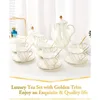 2150-2c6daa.jpg Luxury 6-Piece White Porcelain Tea Set with Gold Trim – British Style Elegant Teacup & Saucer Set for Women, Ideal for Tea or Coffee
