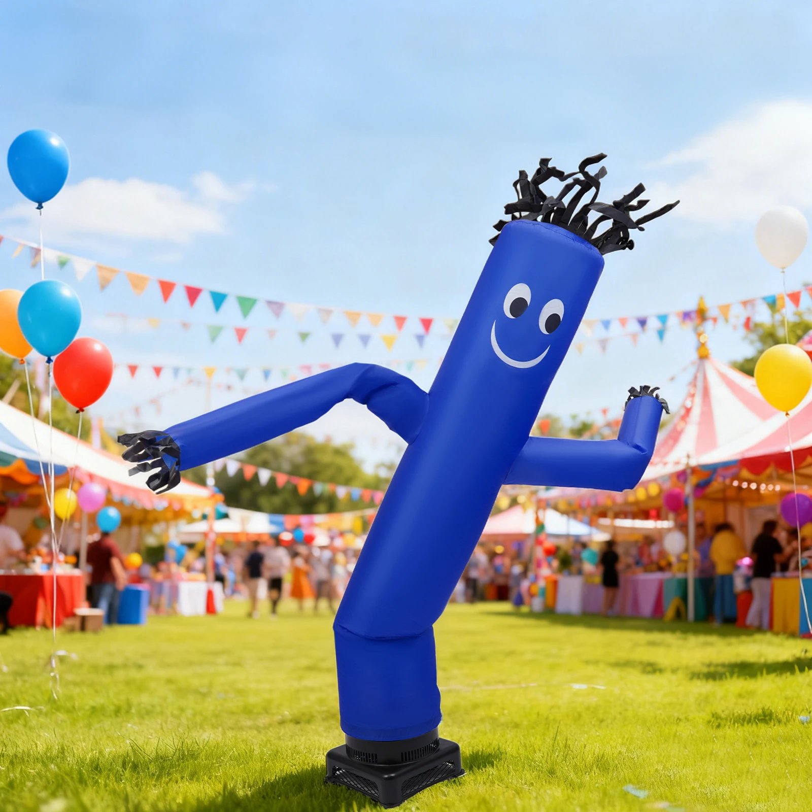 Muñeco Inflable de 2.4 Metros con Soplador de 550W, Bailarín Inflable para Publicidad, Promoción, Decoración de Eventos y Fiestas