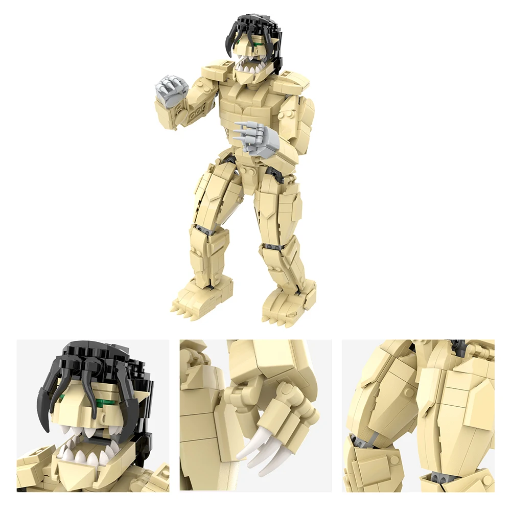 MOC Attack On Titan Giant Brick Anime Action Figure Rumbling Cannon Weapon Building Blocks Toys For Children Creative Birthday Gift