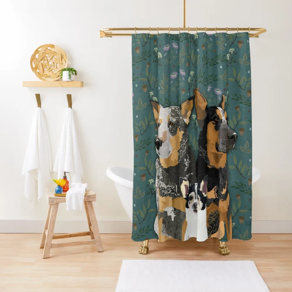 

Wildflowers and Canines [Custom] Shower Curtain Bathroom Fabric Bathroom And Shower Products Bathroom Shower Curtain
