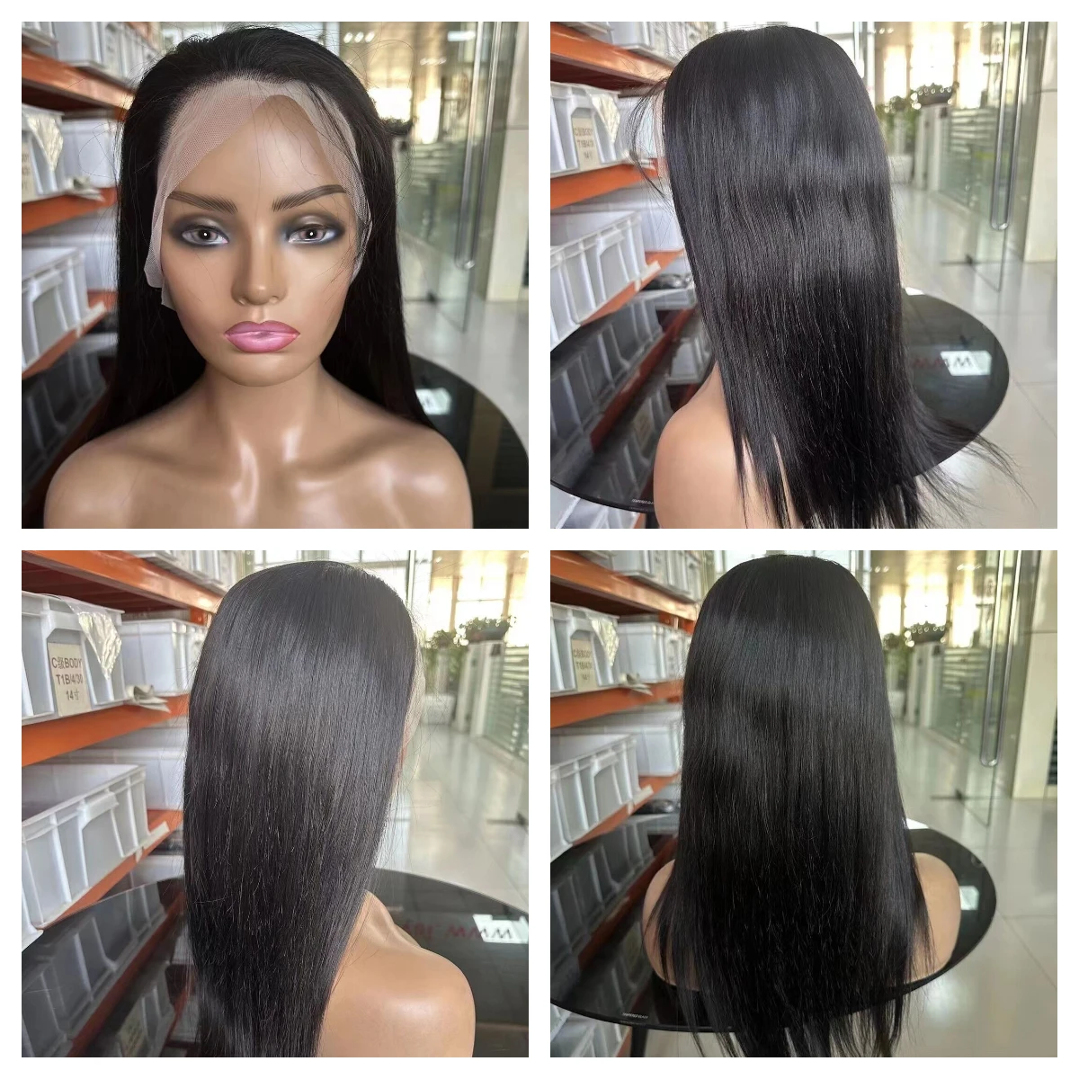 Real Full Lace Wig Straight Human Hair Wigs Black Women Natural Brazilian HD Transparent Lace Frontal Wig Pre Plucked Remy
