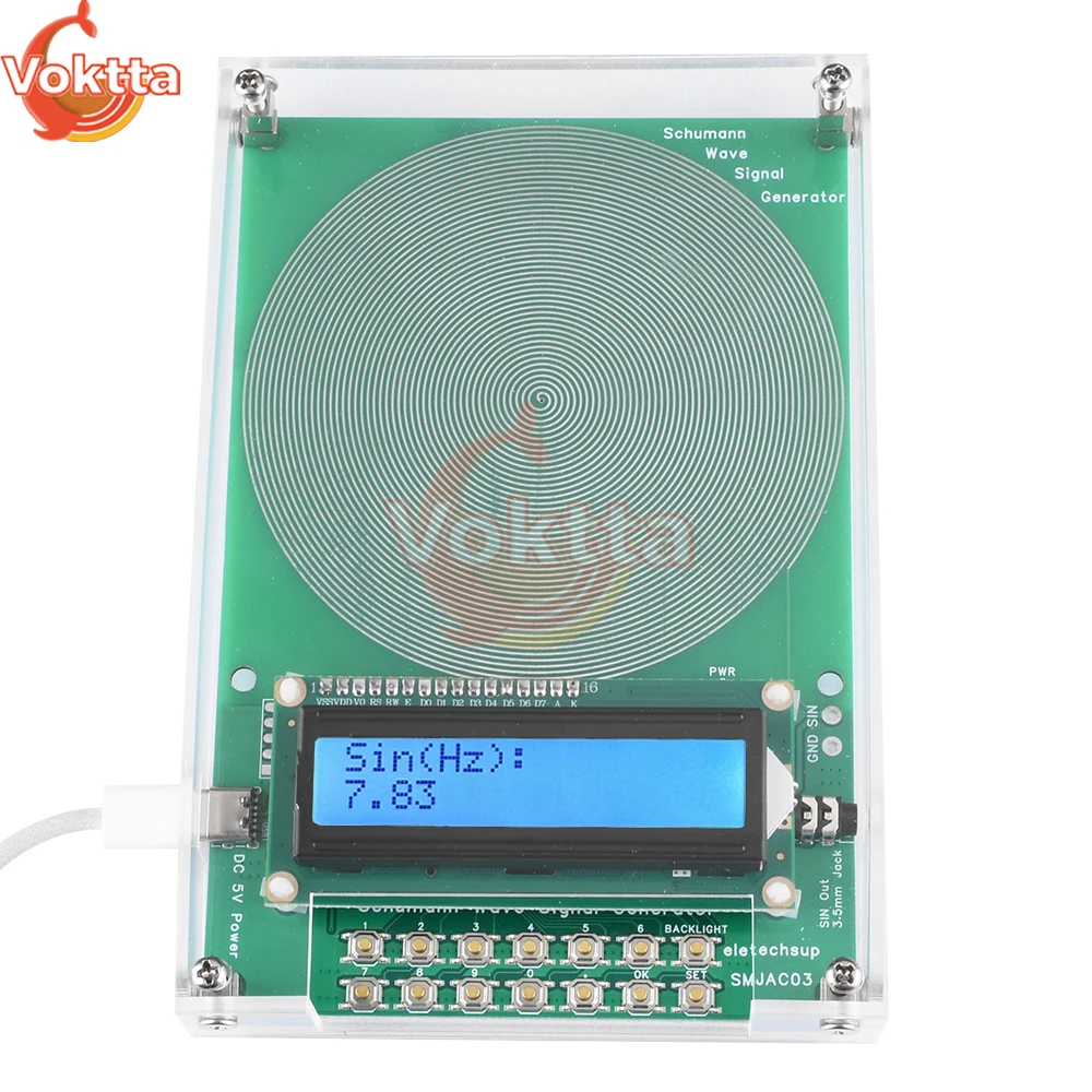 Adjustable 0.01Hz-100000Hz 7.83Hz Schumann Wave Pulse Generator Ultra-low Frequency Audio Resonator for Relax Body and Mind 5